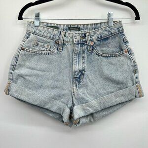 Wild Fable Light Acid Wash Highest Rise Mom Shorts Size 25
